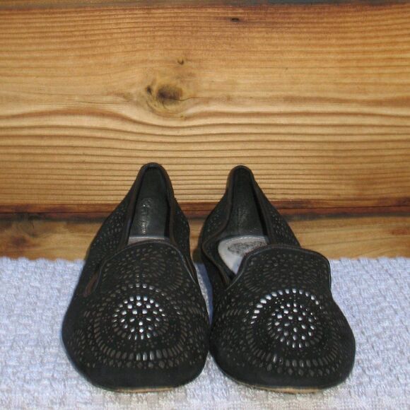 Black Laser Cut Flats - Picture 4 of 9